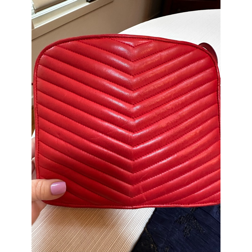 Bally Red Leather & Lizard Crossbody Bag - Picture 6 of 16